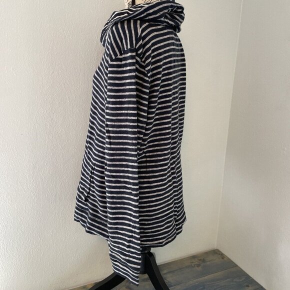 J.Crew Factory Striped Terry Funnelneck Sweatshirt Style Size XL (A6) - Picture 7 of 14